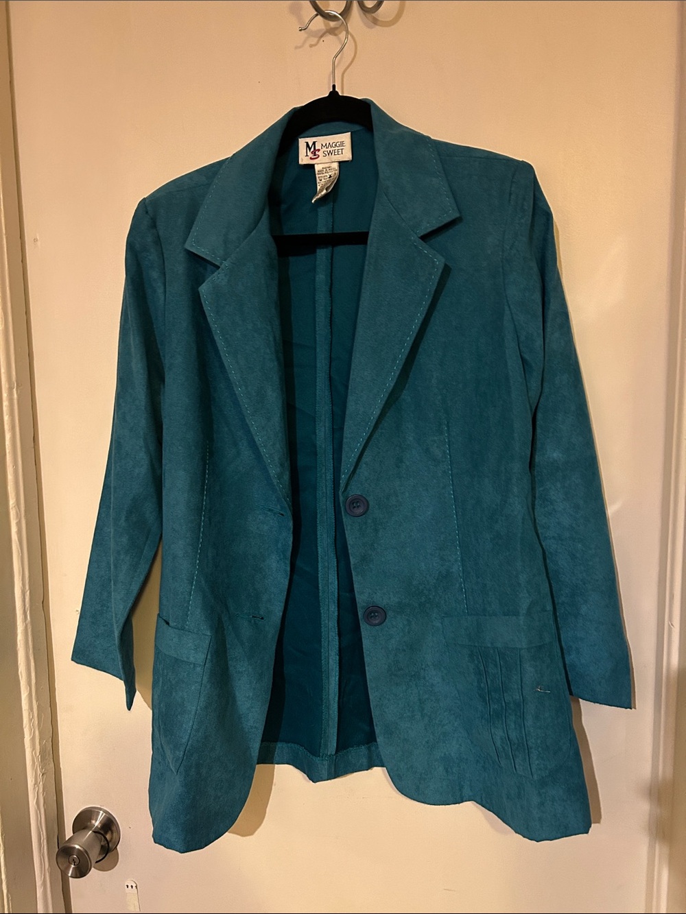 Maggie Sweet Teal Suede Blazer